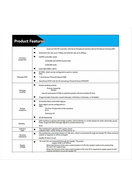 Canfd Modülü MCP2518FD Modül ATA6560 Alıcı Cam Bus Modülü Süper MCP2515 Kontrol Modülü (Yurt Dışından) modelleri