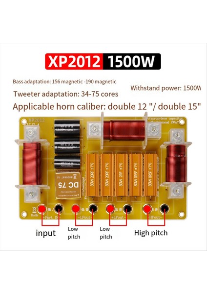 1500W Ses Frekans Bölücü 2 Yolu Ses Crossover 12 15 Inç Aşamalı Performans Yüksek Güç Frekans Bölücü (Yurt Dışından) fiyatları