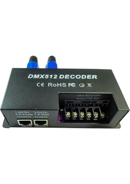 3 Kanal Dmx Kod Çözücü Rgb LED Şerit Denetleyicisi Dmx 512 Pwm Dimmer Sürücüsü 30A Giriş DC12V-24V Dmx Decoder Işık Kontrolü (Yurt Dışından)