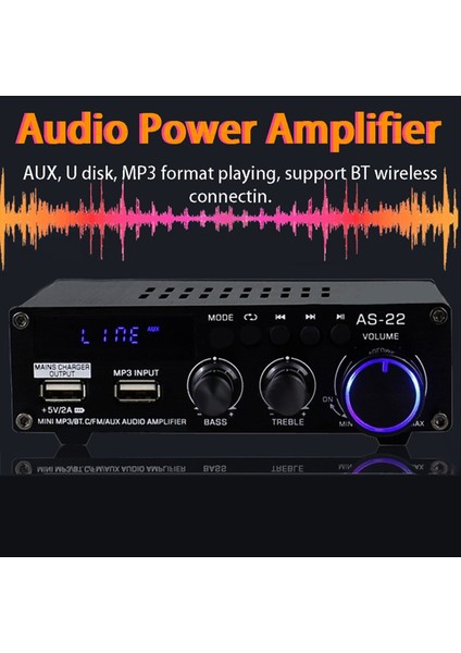 AS22 Hıfı Dijital Amplifikatör 30WX2 2 0 Kanal Araç Bluetooth Amplifikatör Ana Sayfa Stereo Ses Amplifikatör Alıcı Abd Fişi (Yurt Dışından) modelleri