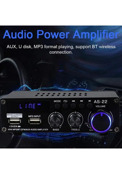 AS22 Hıfı Dijital Amplifikatör 30WX2 2 0 Kanal Araç Bluetooth Amplifikatör Ana Sayfa Stereo Ses Amplifikatör Alıcı Abd Fişi (Yurt Dışından) indirimleri