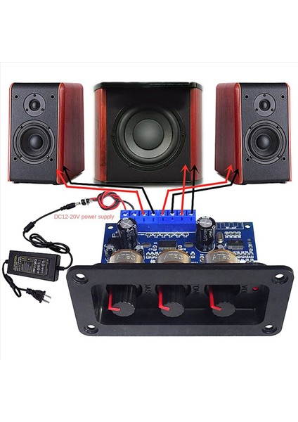 2x 2 1 Kanal Dijital Güç Amplifikatör Kartı+Aux Ses Kablosu 2X25W+50W Bt5 0 Subwoofer Sınıf D Amplifikatör Kart DC12-20V (Yurt Dışından) fırsatları