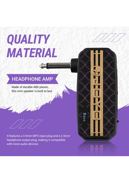 Joyo Mini Amp Elektrikli Bas Kulaklık Amplifikatörü 3 5mm Fiş Oynat Yardımcı Sesli Giriş Bas Bağlantı CD CD Mp3 Çalar (Yurt Dışından) indirimleri