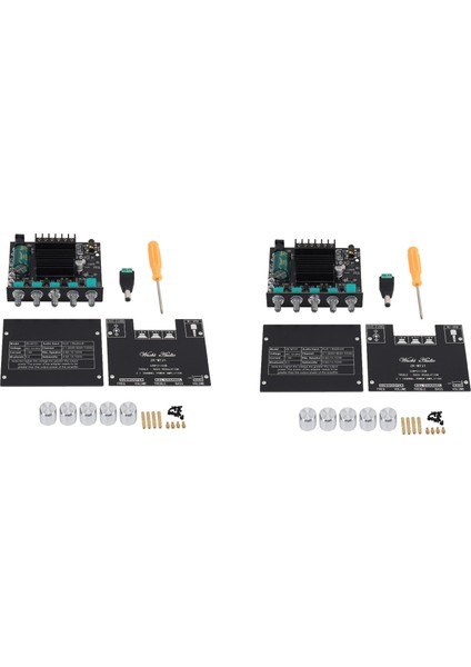 2x ZK-MT21 2 1 Kanal Bluetooth 5 0 Subwoofer Amplifikatör Kart 50WX2+100W Güç Stereo Amplifikatör Kartı Bas Amp Aux (Yurt Dışından)