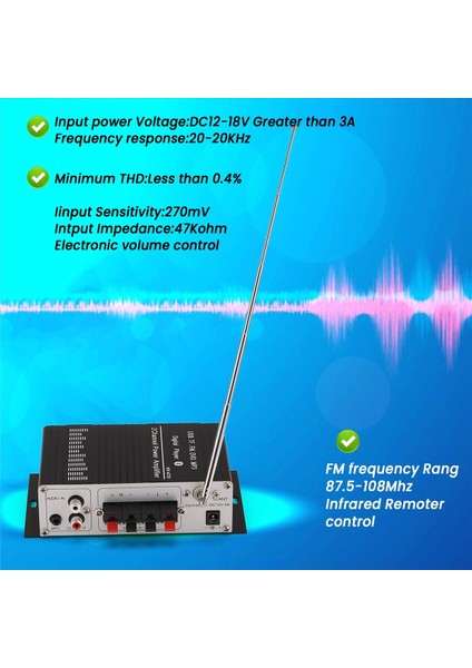 12V Dijital Ses Güç Amplifikatörü Bluetooth 5 0 Hıfı Treble ve Bas Ses Amp Amp 20WX2 House Sinema Kulübü Otomobil Partisi (Yurt Dışından) indirimleri