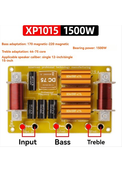 Ses Bölücü Crossover Iki Yönlü Bölücü Tek 18 Inç 15 Inç 12 Inç Performans Ses Crossover Filtre Tweeter (Yurt Dışından) fiyatları