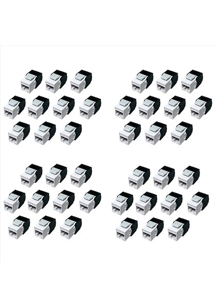40 Pack CAT6A RJ45 Keystone Jack -Cat6 Uyumlu -180 Derece Toolless -Thernnet Duvar Kriko -CAT6A Ağ Bağlayıcı (Yurt Dışından)