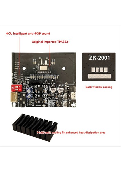 Dijital Amplifikatör Kartı Modülü 2001 Saf Arka Aşama Yüksek Güç TPA3221 Stereo 100WX2 Köprü Mono 200W Modül (Yurt Dışından) indirimleri