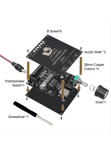 Vire Bluetooth 5 3 Ses Amplifikatör Modülü 2X30W Çift Kanallı Dıy Home Ses Dijital Stereo USB Mp3 Çalar Amplifikatör (Yurt Dışından) fırsatları