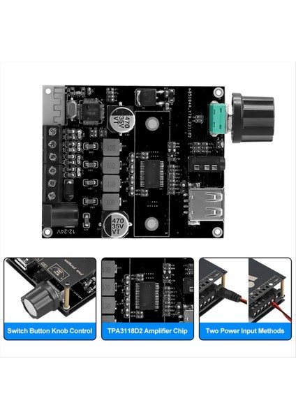 Vire Bluetooth 5 3 Ses Amplifikatör Modülü 2X30W Çift Kanallı Dıy Home Ses Dijital Stereo USB Mp3 Çalar Amplifikatör (Yurt Dışından) indirimleri