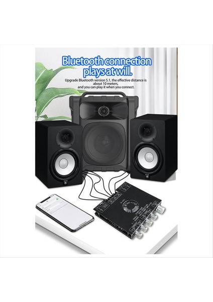ZK-AS21 2 1 Kanal TPA3255 Bluetooth Dijital Güç Amplifikatör Kartı Modülü Yüksek ve Düşük Tonu Subwoofer 220WX2+350W (Yurt Dışından) fırsatları