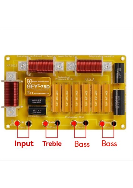 Ses Bölücü Crossover Iki Yönlü Bölücü Çift 15 Inç 12 Inç Performans Yüksek Ses Koruma Aşaması Yüksek ve Düşük Hoparlör (Yurt Dışından) modelleri