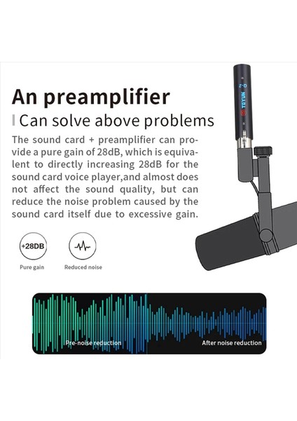 4x Teyun Q2 Mikrofon Dinamik Önsözlü 28DB Kazanç Dinamik Mic Amplifikatörü 48V Metal Yapısı Q-2 Canlı Için (Yurt Dışından) modelleri