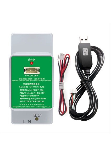 Peacefair PZIOT-E02 Ac Tek Fazlı Dın Demiryolu Metre Wifi Enerji Güç Ölçer Elektrikli Wattmetre Tasmota Esphome Ev Assistant (Yurt Dışından) modelleri