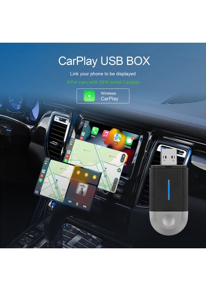 Kablosuz Carplay Adaptörü Araba Dongle Kablolu Kablosuz Type-C/usb Fiş ve Oynat (Yurt Dışından) modelleri