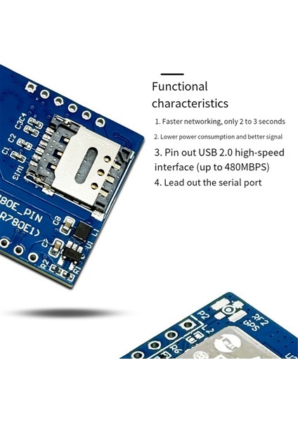 4g Modül Luat AIR780E Full Netcom Modül Mini Iot Seri Iletişim Veri Iletim Dtu Çok Fonksiyon Modülü (Yurt Dışından)