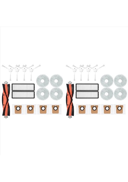 2 Xiaomi Robot Vakum Için Set X10+ X10 Plus B101GL Yedek Seza Kapaları Ana Sınak Fırch Hepa Filtre Toz Torbası Mop Kumaş (Yurt Dışından)