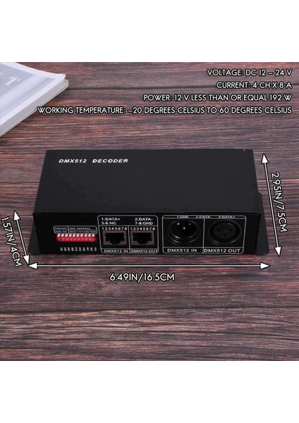 6x Dmx 512 4ch x 8A Kötü Kole Kodi Koduklu 4 Kanallı Sürücü Rgbw LED Bant Dc 12V - 24V (Yurt Dışından) indirimleri