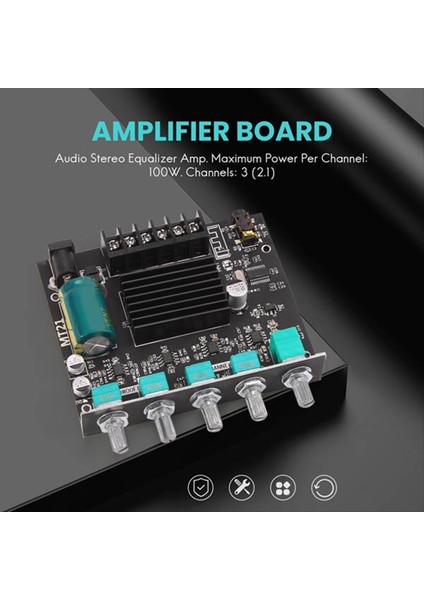 ZK-MT21 2 1 Kanal Bluetooth 5 0 Subwoofer Amplifikatör Kartı 50WX2+100W Güç Ses Stereo Amplifikatör Kartı Bas Amp Aux (Yurt Dışından) fırsatları