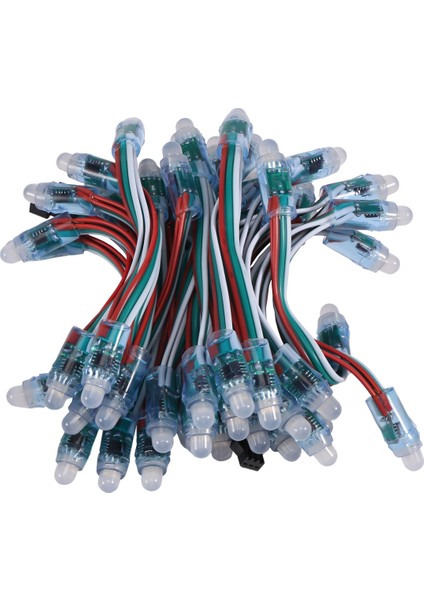 50PCS WS2811 Rgb LED Pikselleri Işık Ayrı Ayrı Adreslenebilir 12MM Dağınık Dijital Tam Renkli LED Pixel Modül Işık DC12V (Yurt Dışından)