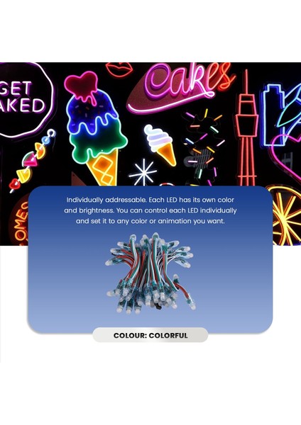 50PCS WS2811 Rgb LED Pikselleri Işık Ayrı Ayrı Adreslenebilir 12MM Dağınık Dijital Tam Renkli LED Pixel Modül Işık DC12V (Yurt Dışından) fiyatları