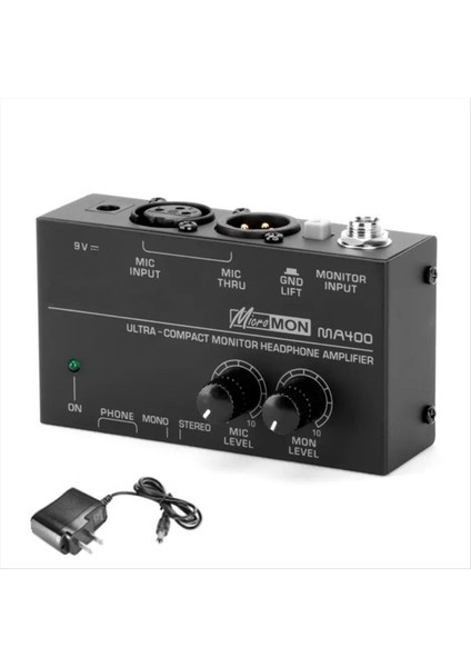 MA400 Kulaklık Önsözü Mikrofon Preampifikatör Ses 6 35MM ve 3 5mm Kulaklık Çıkışları Mikser Abd Fiş (Yurt Dışından)