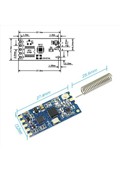 Hc -12 433MHZ SI4463 Kablosuz Seri Port Modülü 1000M Bluetooth&#39 U Değiştir HC12 - 8 Pcs (Yurt Dışından) fırsatları