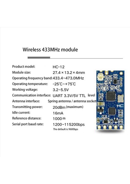 Hc -12 433MHZ SI4463 Kablosuz Seri Port Modülü 1000M Bluetooth&#39 U Değiştir HC12 - 8 Pcs (Yurt Dışından) indirimleri