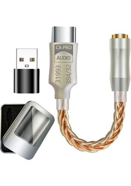 CX31993 Hıfı Dac Tip C Ila 3 5mm Kulaklık Amplifikatör Ses Kodlayıcı Iem Amp USB Adaptör B ile Cep Telefonu Adaptörü B (Yurt Dışından)