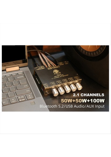 Dajunguo ZK-TB21 Pro 2 1 Kanal 5 2 Stereo Bluetooth Amplifikatör Kartı 50W+50W+100W TPA3116D2 Chip Aux Amplifikatör (Yurt Dışından) fırsatları