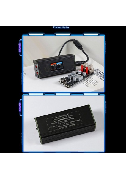 200W Masaüstü Chager 1 14IN IPS Ekranı 24V Dc 55X25MM-USB Type-C Tip PD100W Sadık Dönüştürücü Telefon Dizüstü Bilgisayar Hızlı Şarj (Yurt Dışından)