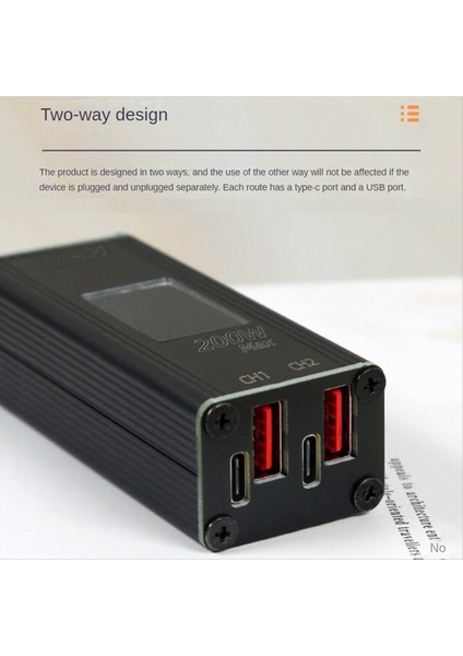 200W Masaüstü Chager 1 14IN IPS Ekranı 24V Dc 55X25MM-USB Type-C Tip PD100W Sadık Dönüştürücü Telefon Dizüstü Bilgisayar Hızlı Şarj (Yurt Dışından) indirimleri