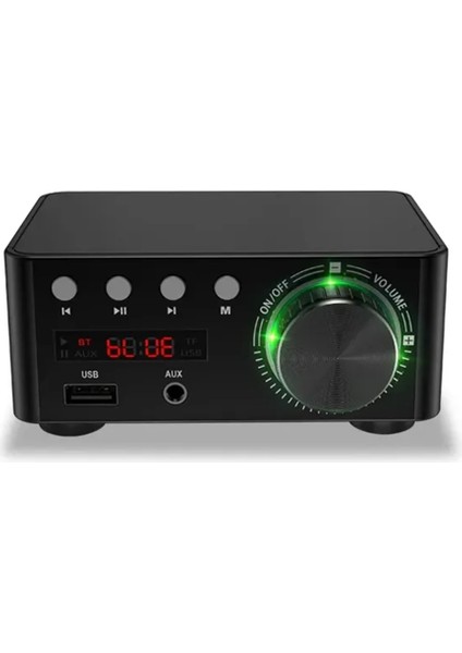 50W + 50W 100W Bluetooth 5 0 Amplifikatör Dijital Ses Güç Amp Sınıfı D USB Aux Tf Ev Sineması Hifi Stereo Siyah (Yurt Dışından)