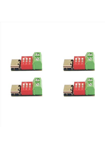 4pcs Tip-C Tip Pd Qc Tetikleyici 5V-20V Dc Ayarlanabilir Voltaj Güç Modülü Kadran Arama Voltajı Hızlı Şarj Tuzak Modülü (Yurt Dışından)