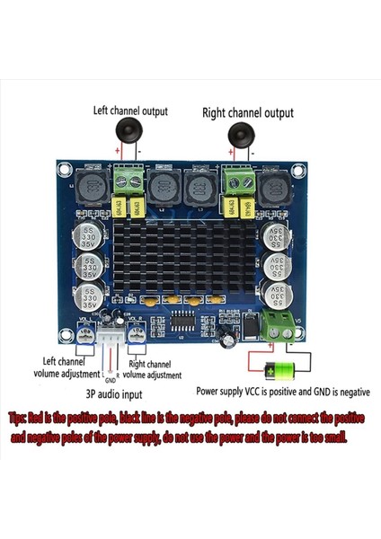 4x TPA3116D2 Çift Kanallı Stereo Yüksek Güçlü Dijital Ses Güç Amplifikatör Kartı 2X120W XH-M543 (Yurt Dışından) fiyatları