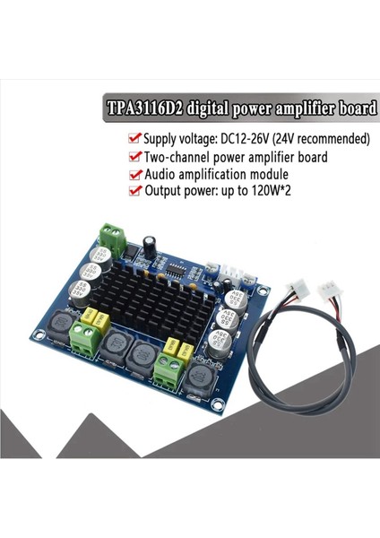 4x TPA3116D2 Çift Kanallı Stereo Yüksek Güçlü Dijital Ses Güç Amplifikatör Kartı 2X120W XH-M543 (Yurt Dışından) modelleri