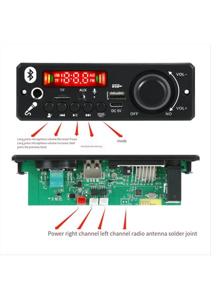 Bluetooth Mp3 Wav Kod Çözücü Kartı Amplifikatör Handfree Araba Ses Mikrofon USB Tf Radyo Mp3 Çalar Hoparlör (Yurt Dışından) modelleri