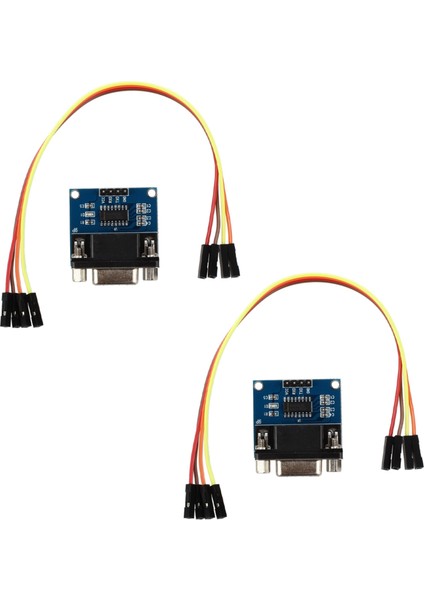 2x MAX3232 RS232 Seri Port Ttl Dönüştürücü Modülü Db9 Konektör W/ 4 Atlama Kabloları (Yurt Dışından)