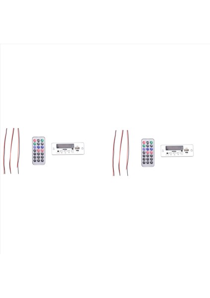 2x 12V Bluetooth Mp3 Kod Çözücü Kart 50W Amplifikatör Dıy Home Dıgıod Audıo Module USB Hoparlör Handfree Gümüş Için (Yurt Dışından)