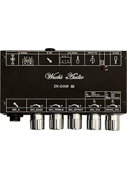 Dam H1 Karaoke Yankı Tahtası Ön Effect Bluetooth USB Decose Board ile Mikrofon Şarkı (A) (Yurt Dışından)