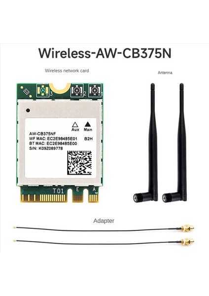 2x Waveshare AW-CB375NF Çift Bant Kablosuz Ağ Kartı 2 4g/5ghz Çift Bant Wifi5 Nesil Kablosuz Modül (Yurt Dışından) modelleri
