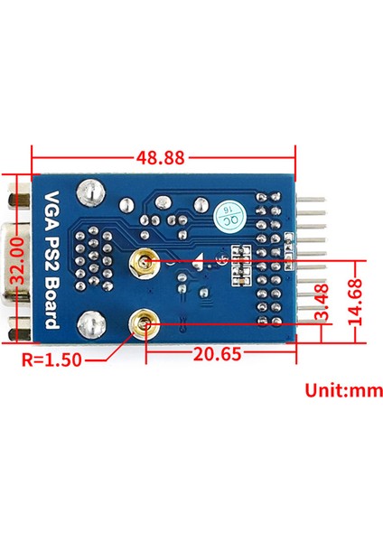 Vga&#39 Dan Ps2 Modülüne VGA Ps2 Test Modülü Adaptör Kartı Geliştirme Kart (Yurt Dışından) fiyatları