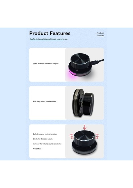 USB Volume Denetleyici Bilgisayar USB Hacim Ayarlanabilir Denetleyici Destek Kısayol Anahtarları Rgb ile Özelleştirilebilir (Yurt Dışından) fırsatları