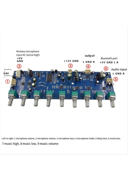 Ton Modülü M65831 T62M0001A Karaoke Reverb Preamp Preamp Kurulu Yüksek Bas Ayarlama Dc 12V Güç Kaynağı Kartı Modülü (Yurt Dışından) modelleri