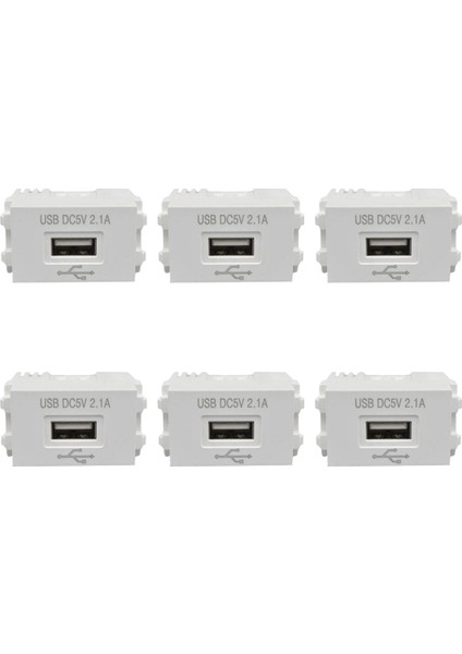 6x Telefon Şarj Paneli USB Güç Modülü 220V Soket 5V Transformatör 2 1A USB Şarj Gücü Soketi Anahtarlama Adaptörü (Yurt Dışından)