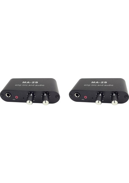 2x 3 5mm Kondenser Mikrofon Amplifikatör Amplifikatör Amplifikatör Müzik Ses Preamplatıcı Karıştırma Kartı Ma-2s (Yurt Dışından)