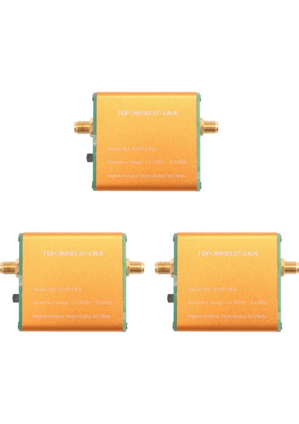 3x 100K-6GHZ Tüm Bant Amplifikatörü Hf Fm Vhf Uhf Rf Preampikatörü Yüksek Doğrusallık Ultra Düşük Gürültü Kazanç Amplifikatörü (Yurt Dışından)
