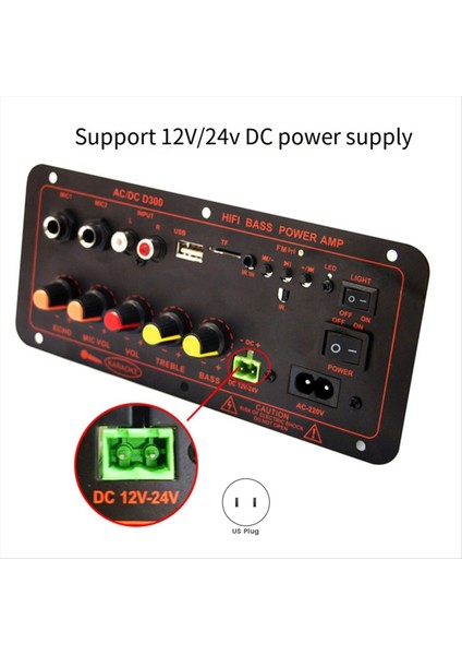 Bluetooth5 0 Audio 300W Amplifikatör Kartı D300 Subwoofer Çift Mikrofon Amp Amplıffıcatore Modül Aracı Medıca Play Abd Fişi (Yurt Dışından) fiyatları