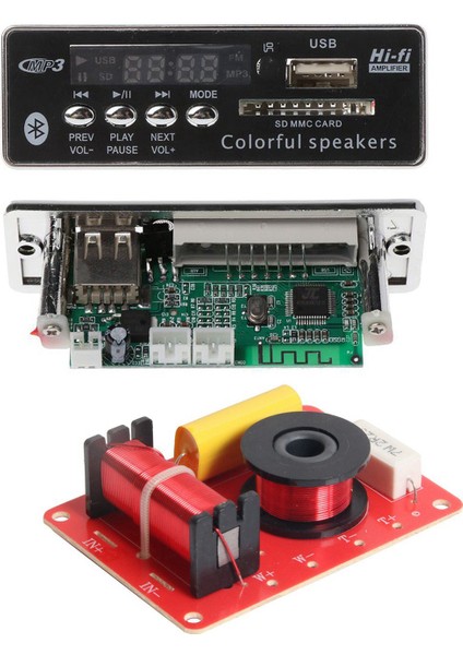 2 Pcs Aksesuarlar 1 Pc Bluetooth Mp3 Kod Çözücü Koutu Kod Çözme Player Modülü ve 1 Pcs 130W Hoparlör Crossover 2 Yolu Yüksek Low 8 Ohm Frekans Bölücü (Yurt Dışından) fiyatları