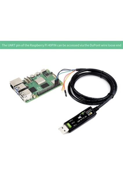 Waveshare Endüstriyel Usb&#39 Ye Ttl (D) Seri Modül Kablosu FT232RNL Raspberry Pi 5 Seri Port Hata Ayıklama Modülü Için 300BPS-3MBPS (Yurt Dışından)